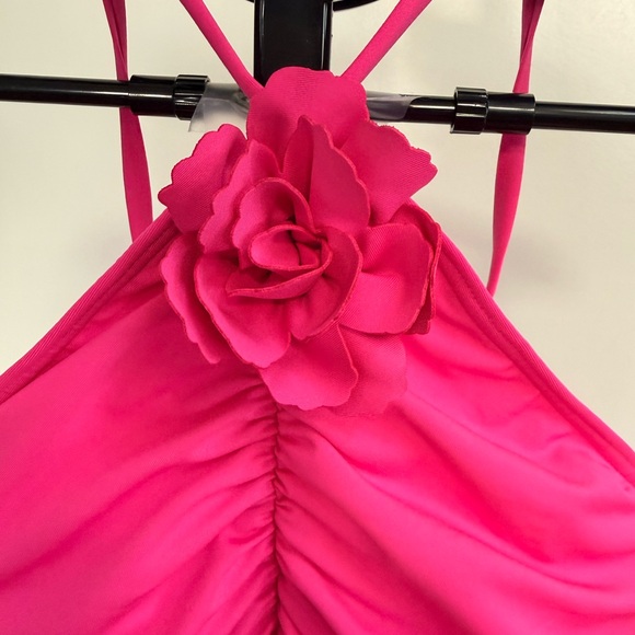 NWT Kate Spade Pink Ruched One Piece Swimsuit - Picture 6 of 13